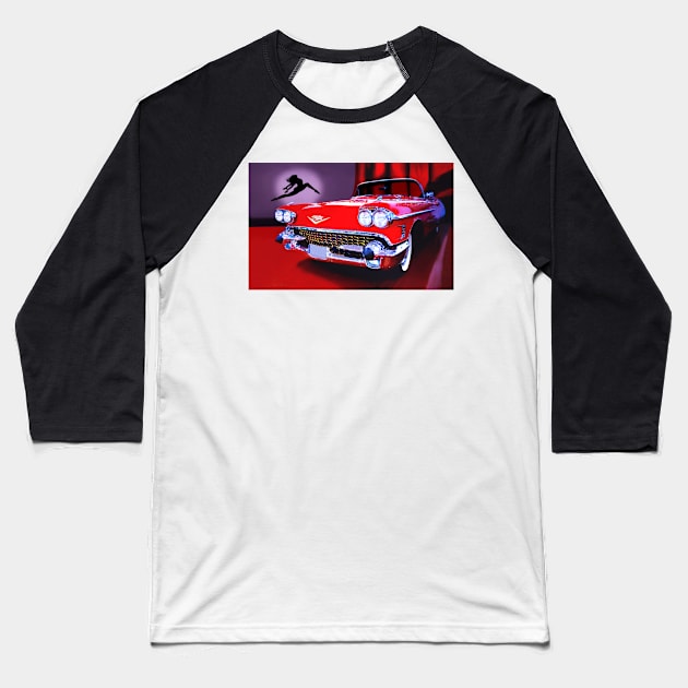 1958 Cadillac Eldorado Biarritz Baseball T-Shirt by Burtney